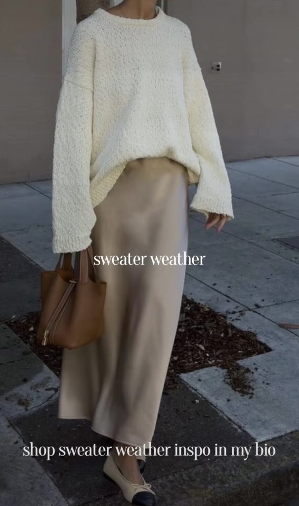 Sweater and Skirt Outfits for fall and winter