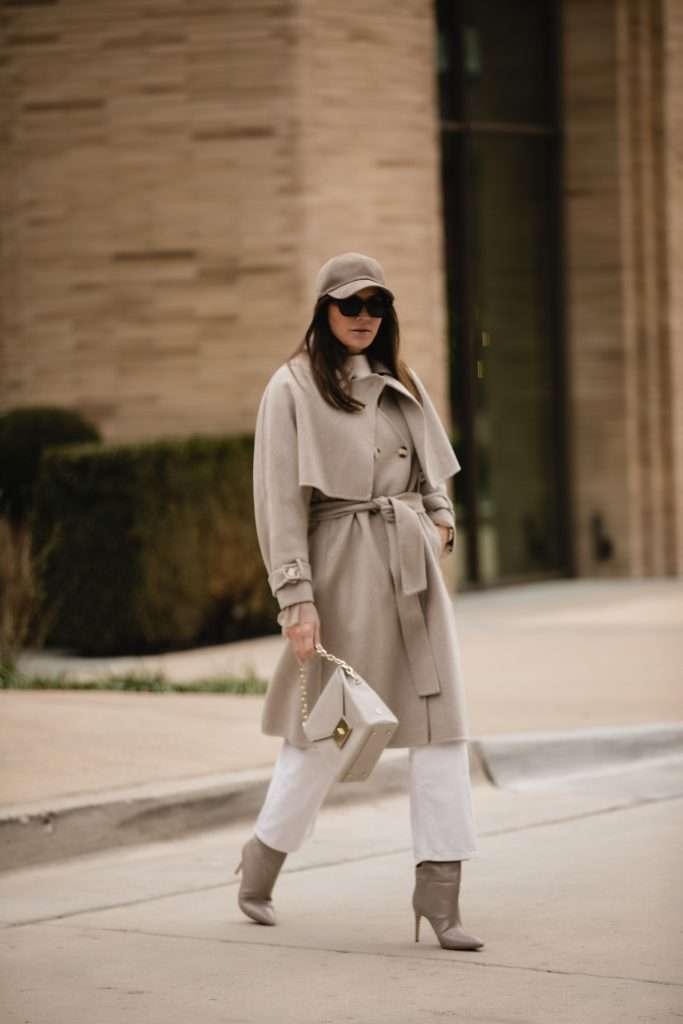 Wool Coat and Mom Jeans Winter Outfit