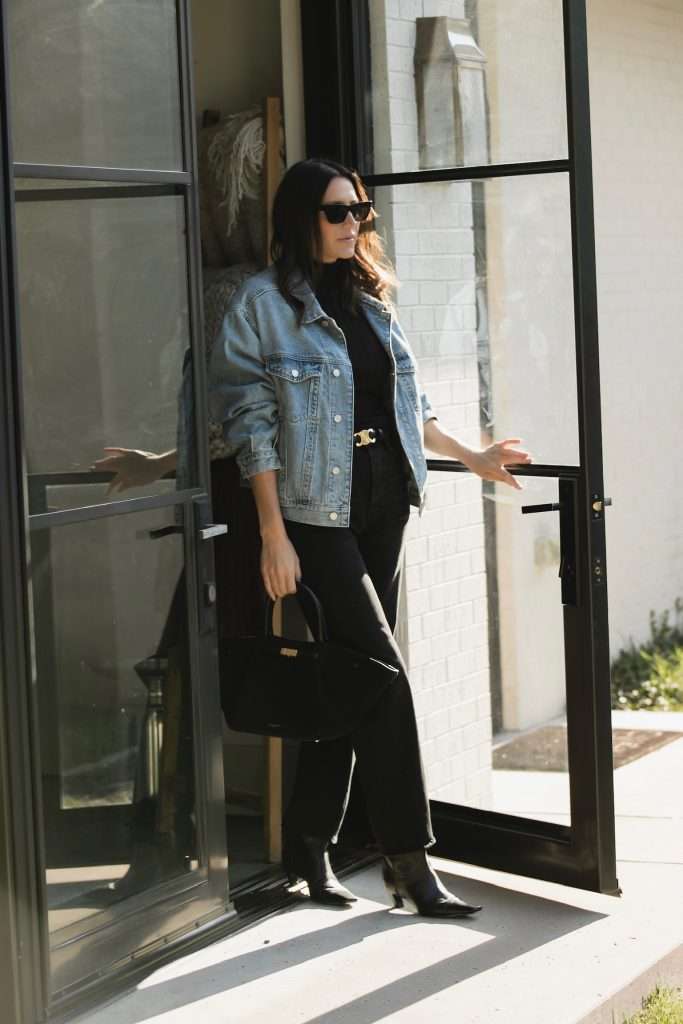 Denim on Denim With Mom Jeans