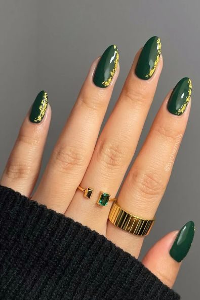 Emerald Green with Gold Accents