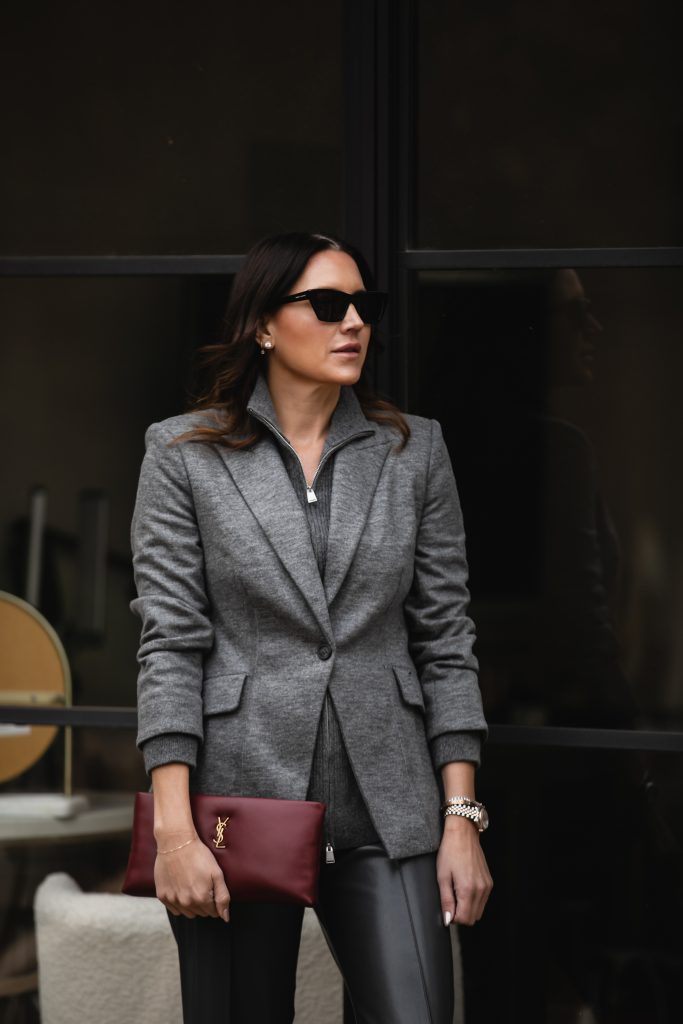 Wool Combo Blazer