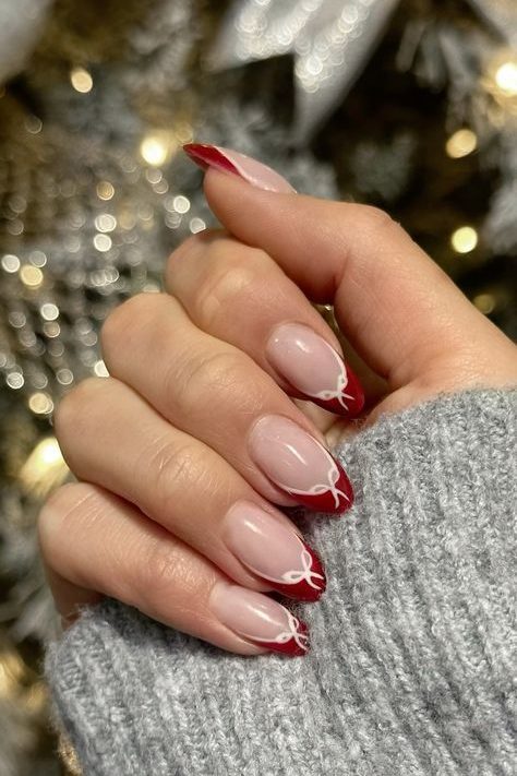 Festive Red nail art