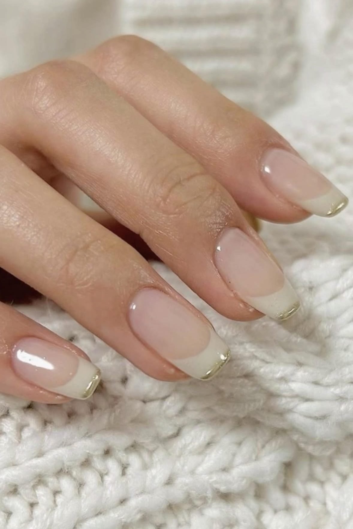 French Tip with a Twist Nails