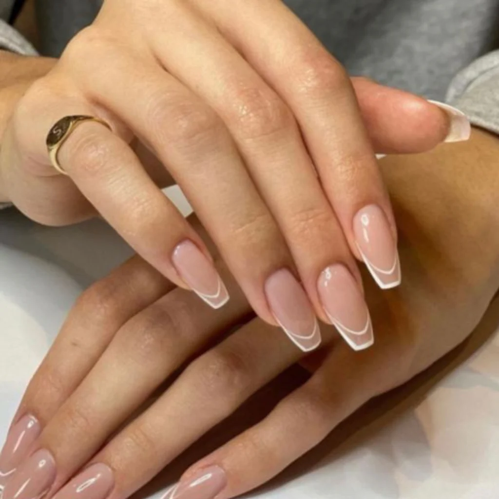double French tip coffin