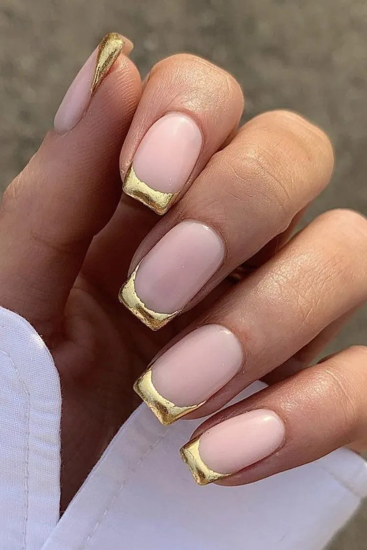 French Tip with a Twist nails