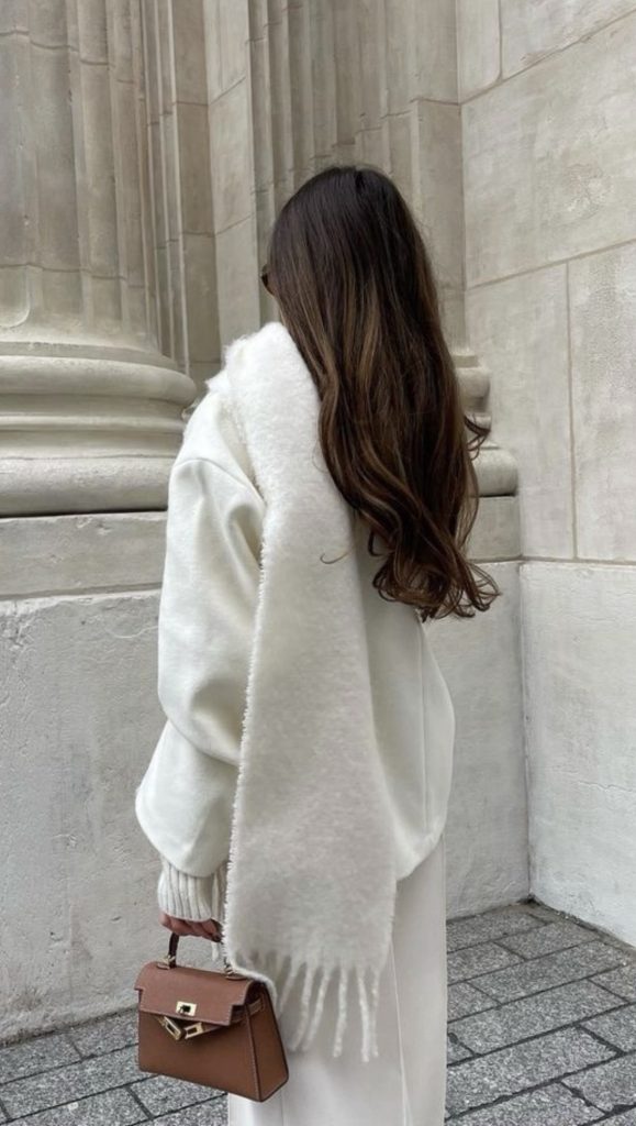 White monochrome winter Outfit