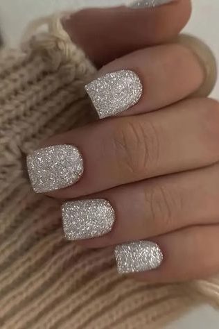 Silver Sparkle Nail ideas