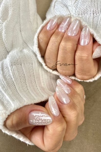 Let it Snow New Years Eve Nails