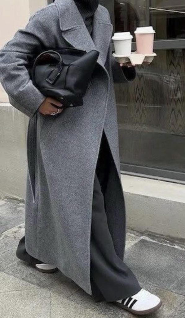 Grey Coat Outfits NYC style