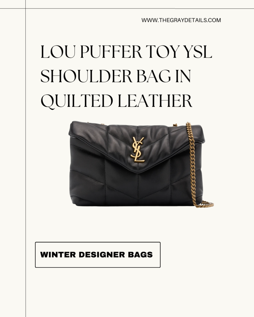 SAINT LAURENT TOY LOULOU PUFFER QUILTED LEATHER CROSSBODY BAG