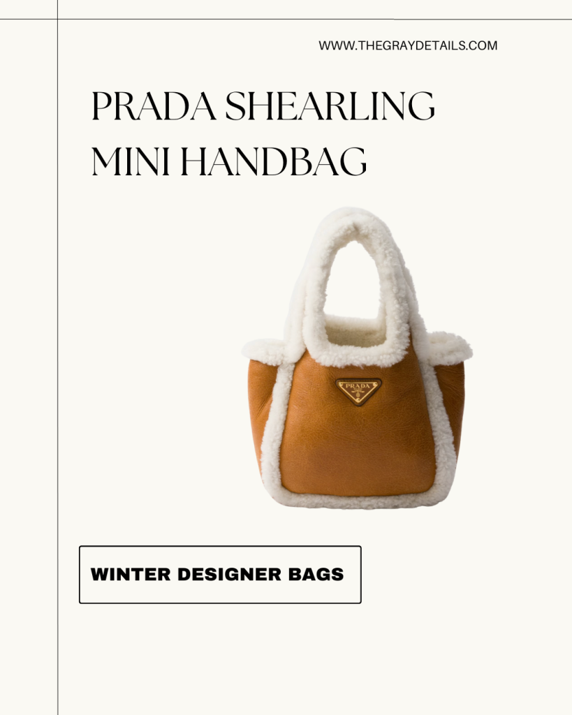PRADA shearling mini handbag