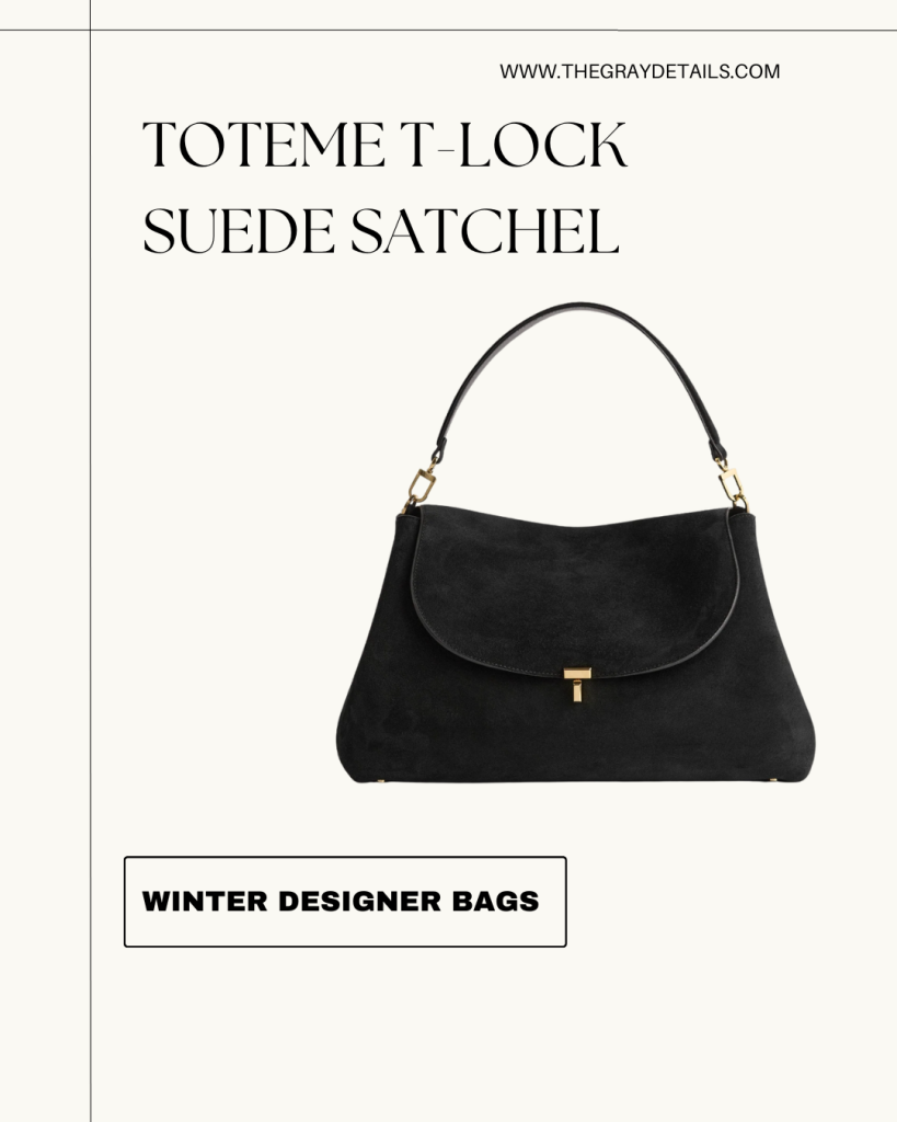 toteme T-lock Suede Satchel