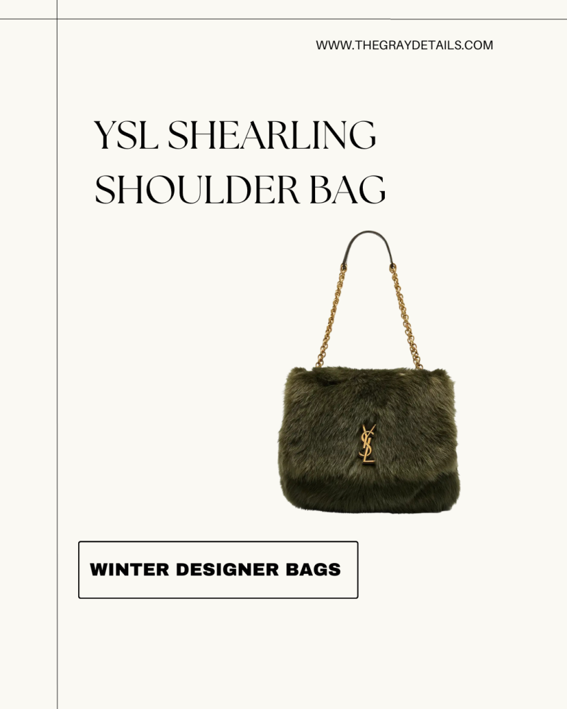 Saint Laurent Shearling Shoulder Bag