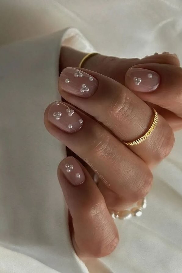 pearl Embellishments Nails