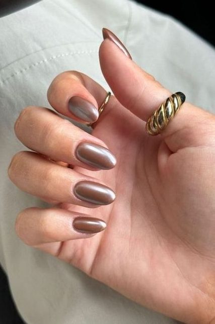 light brown mocha Nails