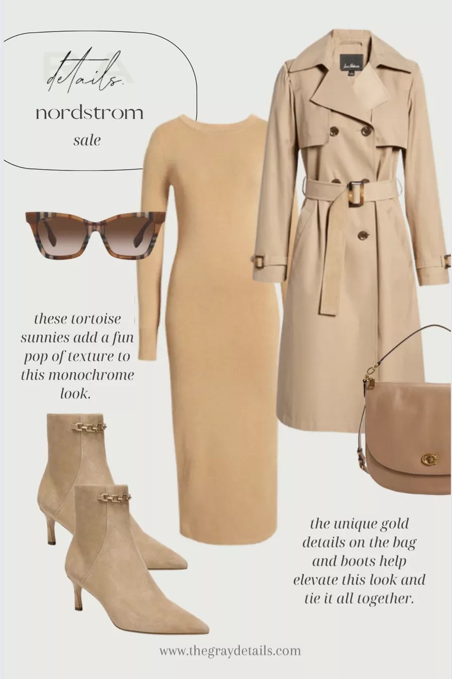 Monochrome cocktail hour outfit idea