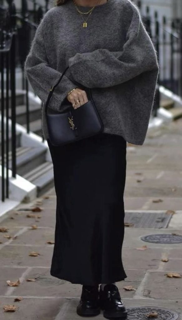 Black Skirt Outfits for winter