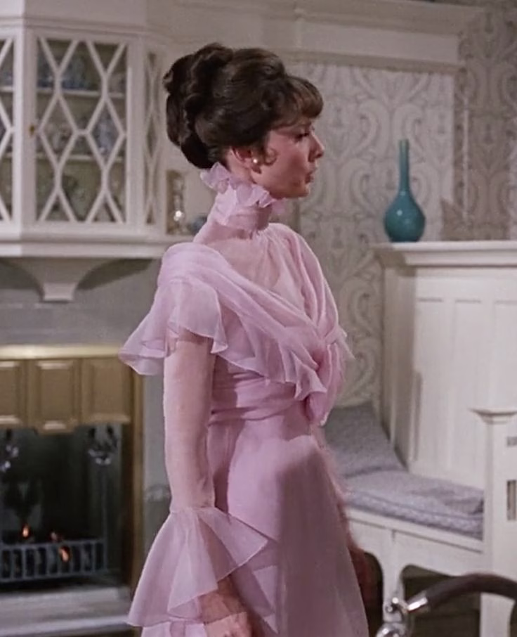 Pink Ball Gown Audrey Hepburn Inspired Style Pink Ball Gown Audrey Hepburn Inspired Style