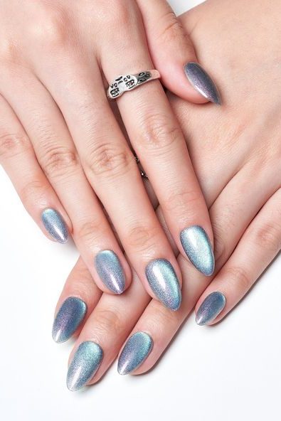 Icy Blue Nails