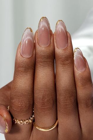 French tip Cat Eye Nails