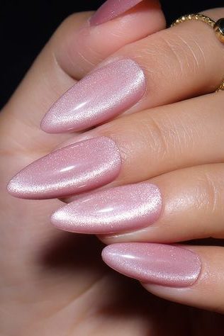 Shiny Pink nails