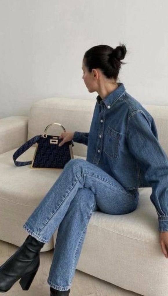 Blue Denim Chic March Outfits