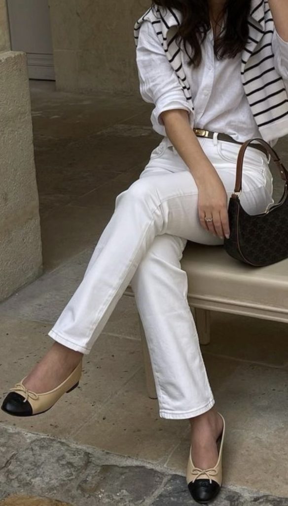 White Jeans Chic March Outfits