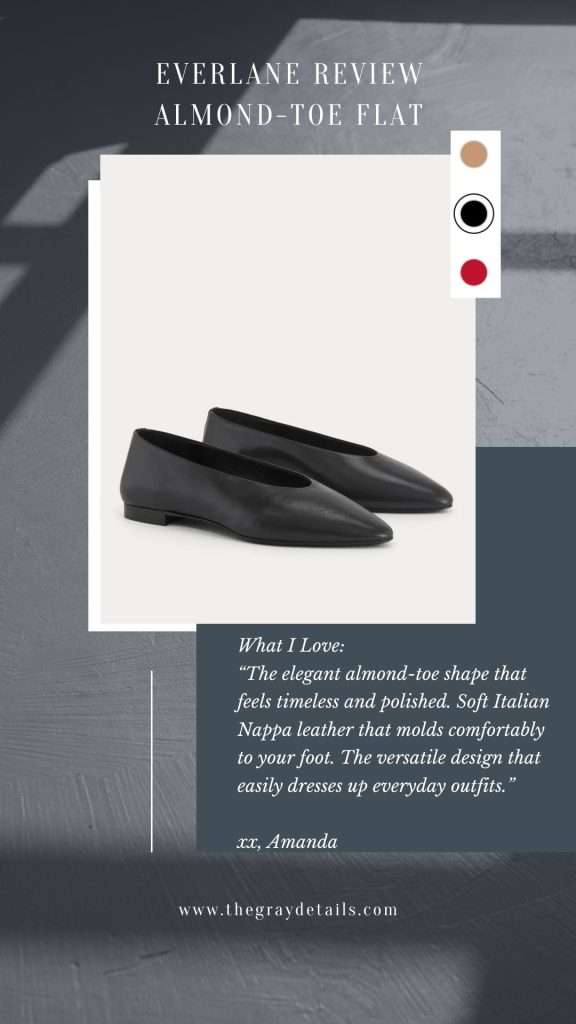 Everlane ALMOND-TOE FLAT