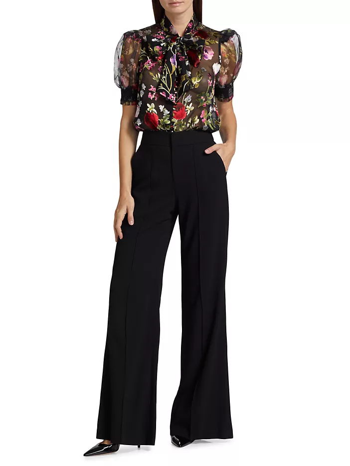 Tailored Trousers & Blouse garden party outfit