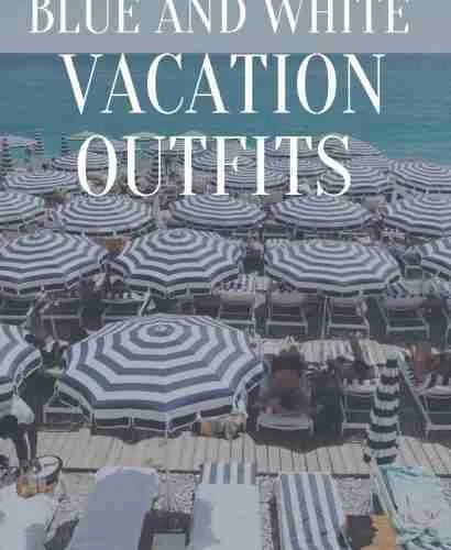 blue and white beach outfits