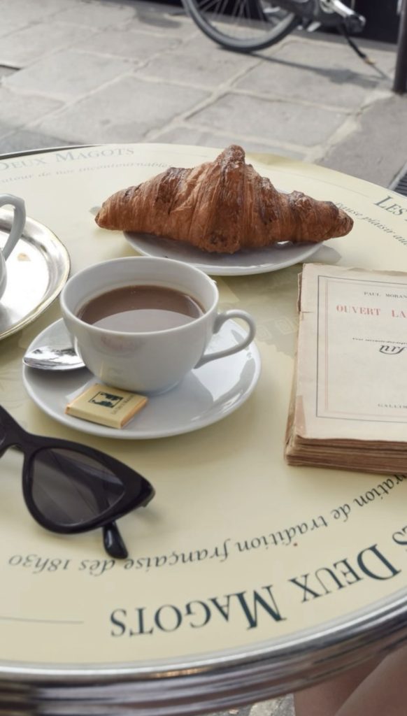 tea and croissant