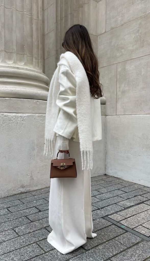 Monochrome white winter Outfits