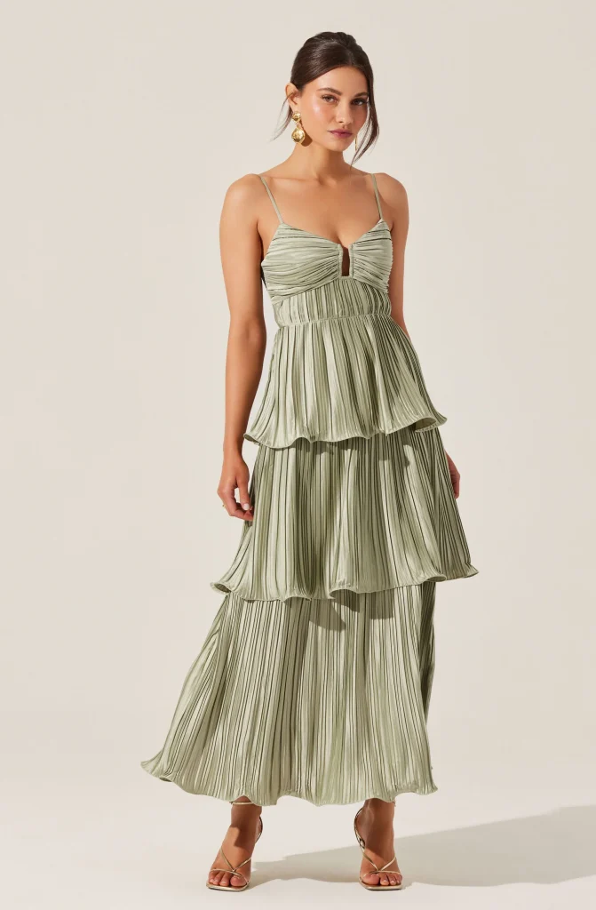 Ruffled Floral Tiered Dress