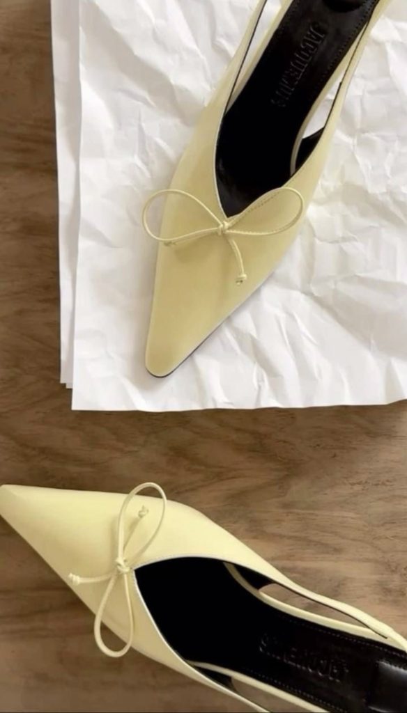 yellow pointed shoes