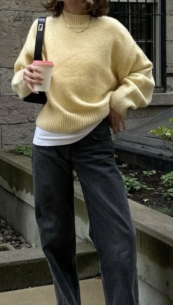 butter yellow sweater trend