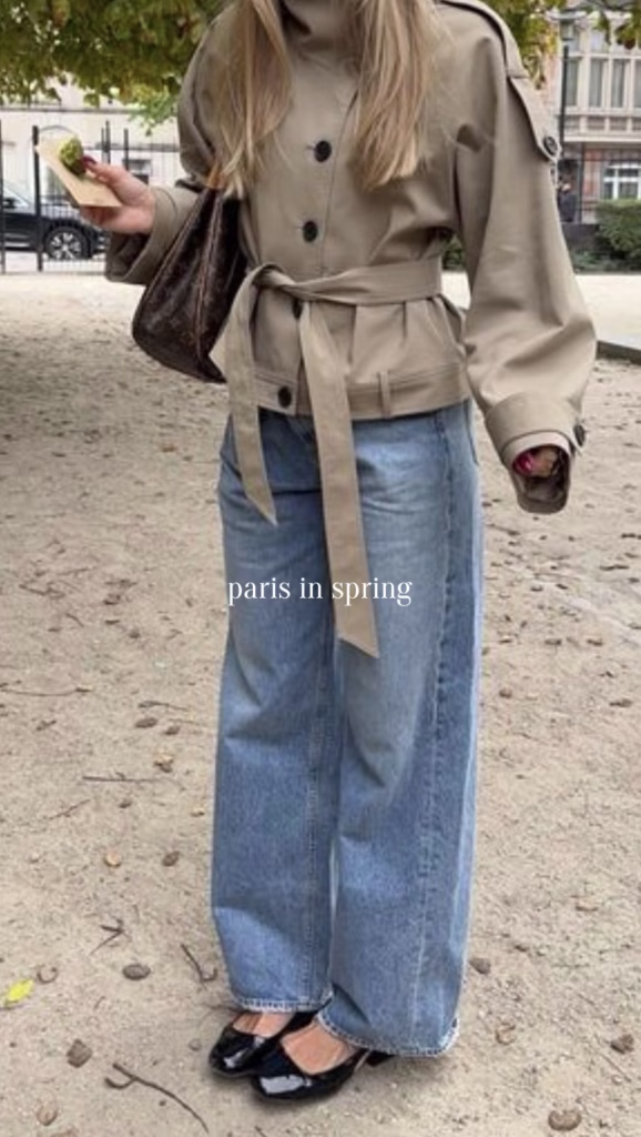 Cropped Trench Coat Paris Spring Outfits