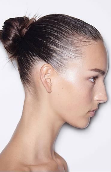 Slick Back High Bun style