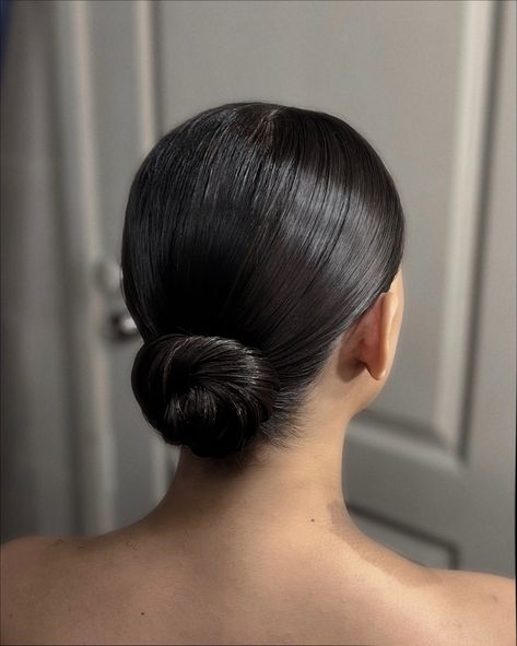 low bun hairstyle