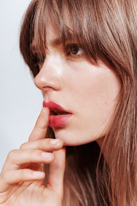 just-bitten lip look