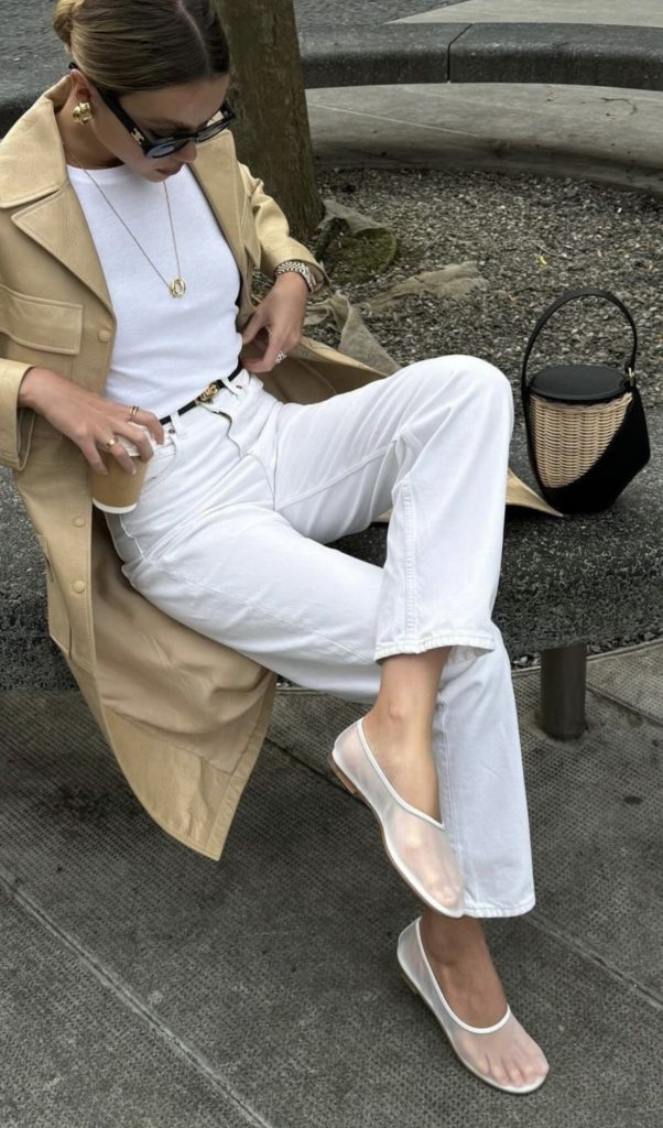 Trench Coat and white outfit