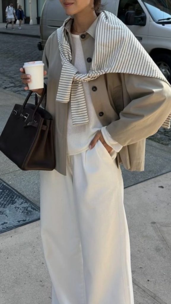 Pinterest Worthy Spring Weekend Outfits - white shirt and white pants 