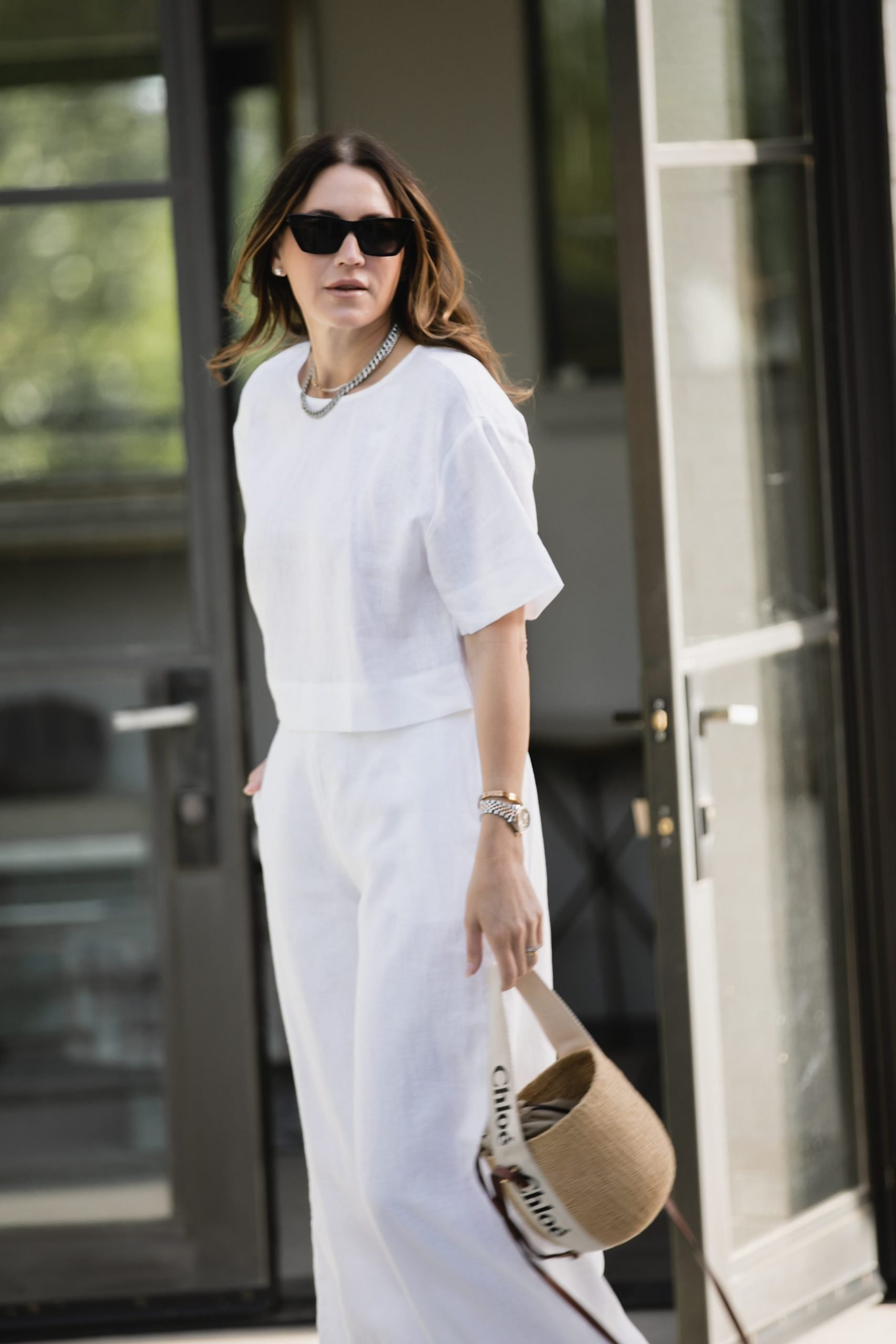 Spring White pant Set