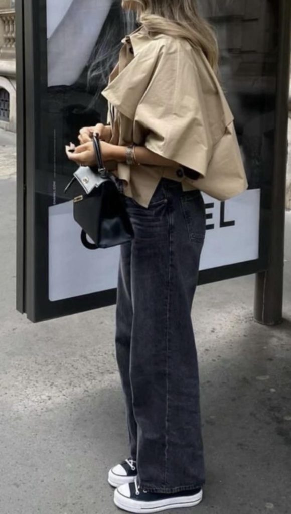 Cropped Trench Coat Outfit ideas