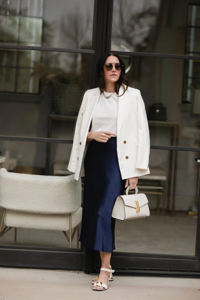 How to Wear a Silk Skirt to Work