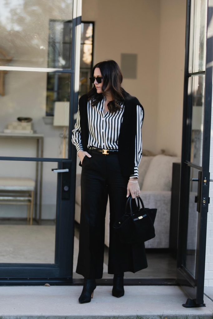 striped silk shirt