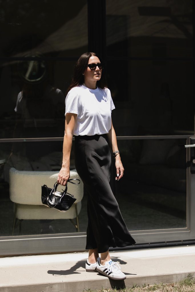 Oversized T-Shirt with a Slip Skirt