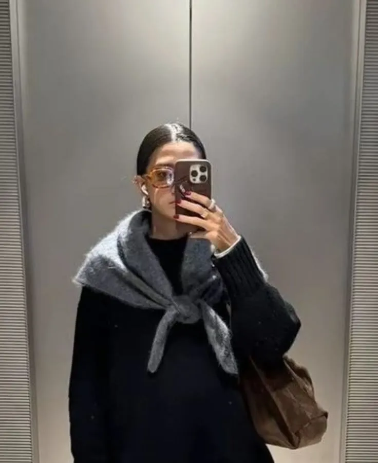 How to Style a Triangle Shawl Elegantly