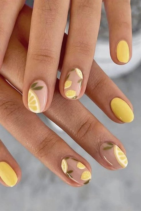 Lemon Yellow Nails