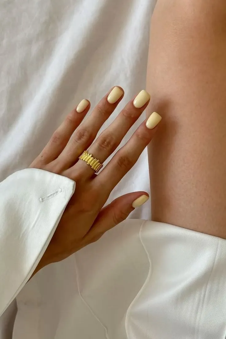 Short Square Pastel Nails