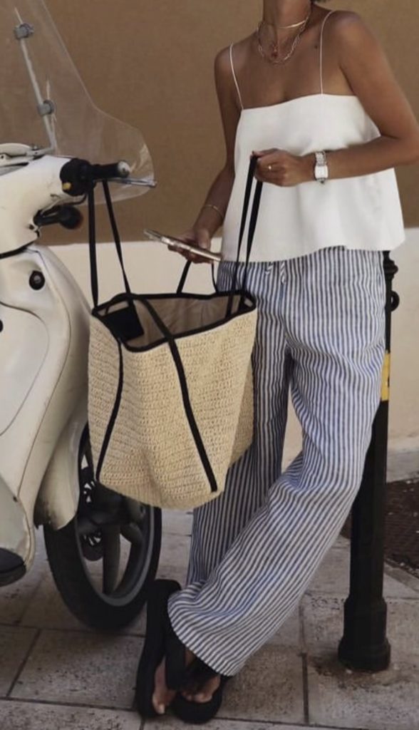 Striped Pants European Summer Outfit Ideas